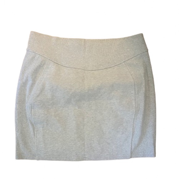 NWT Lululemon Scuba High Rise Mini Skirt Heathered Core Ultra Light Grey XL - Picture 7 of 8